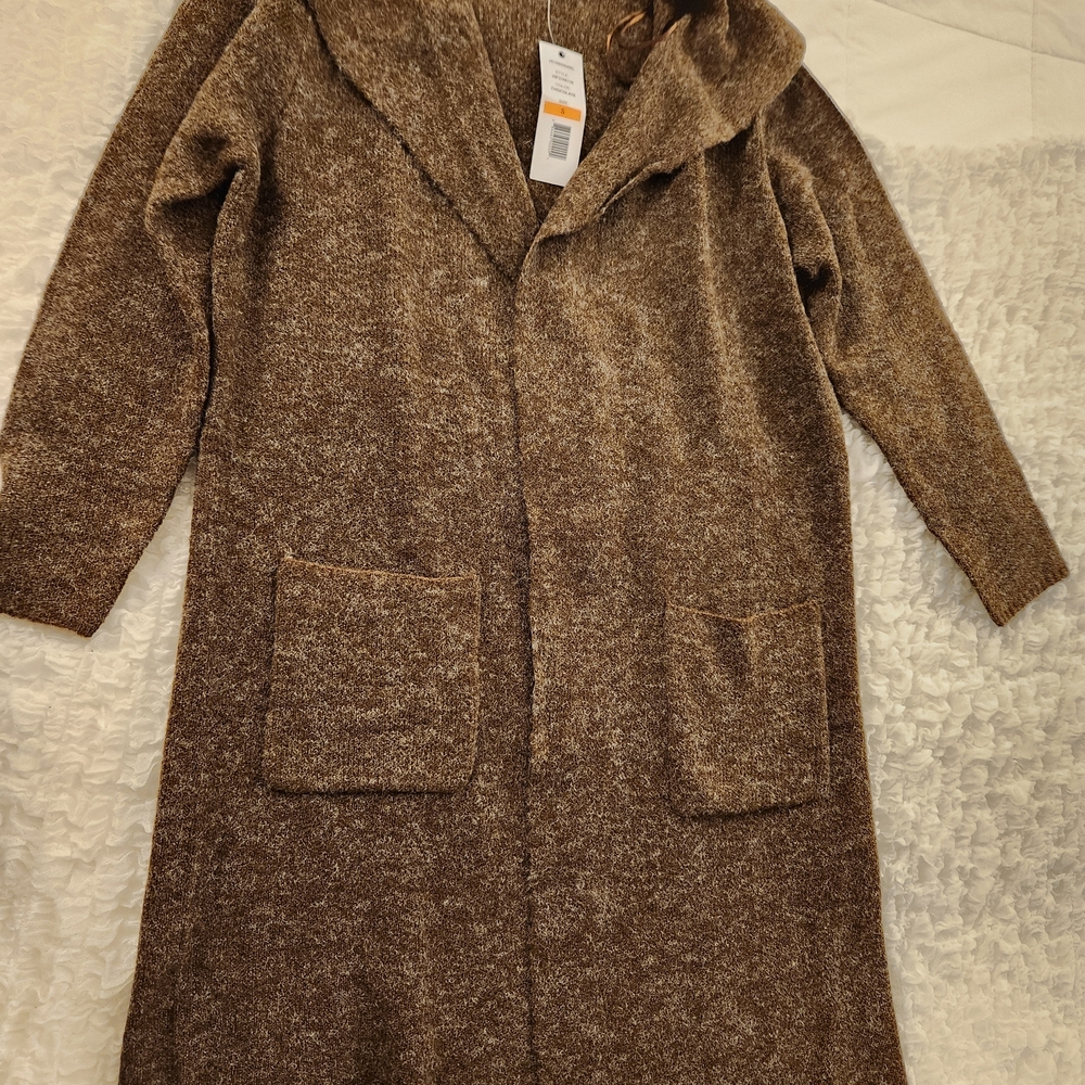 Women's Brown Hooded Coat